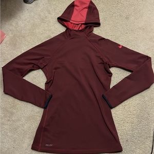Nike Pro womens dri fit long sleeve hoodie small